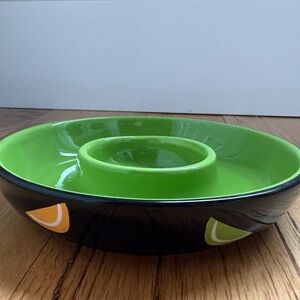 Crate & Barrel Fiesta Style Margarita Salt Bowl or Individual Chip & Dip Bowl